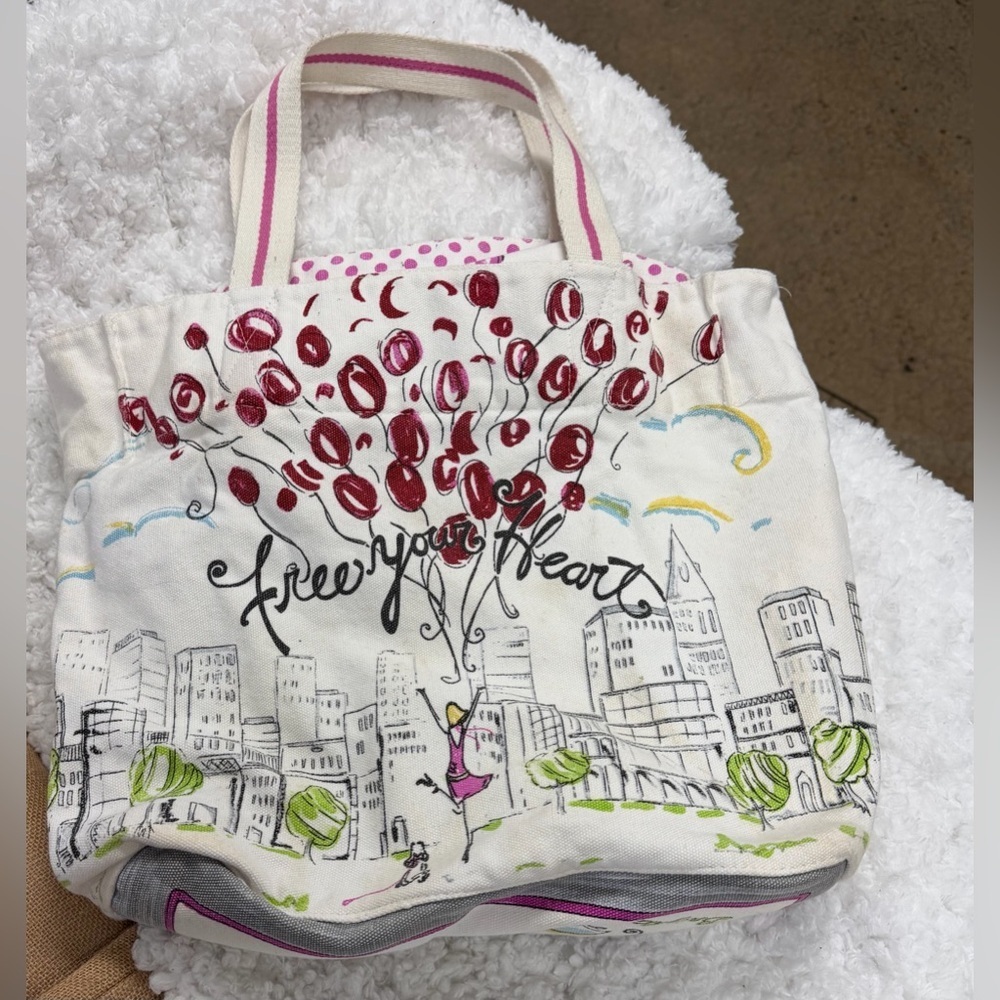 Brighton Free Your Heart canvas Tote - Valentines Day Edition